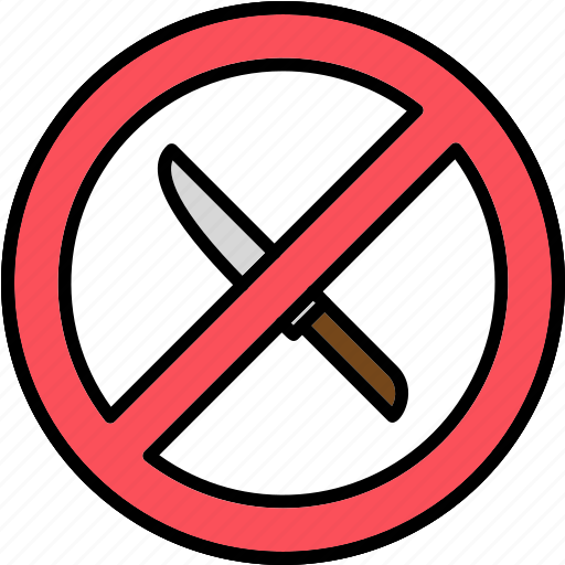 No, fgm, knives, sign, wayfinding icon - Download on Iconfinder