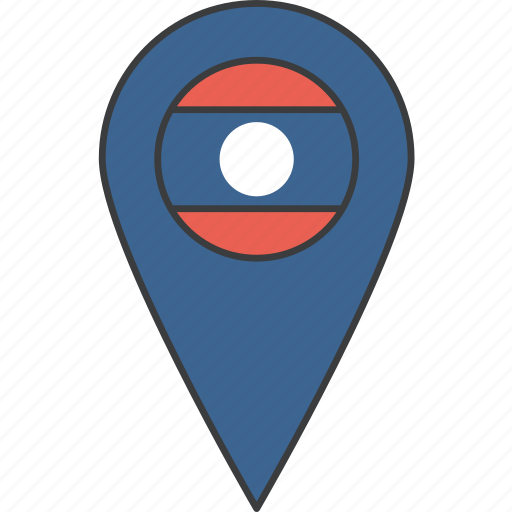 Asian, country, flag, laos icon - Download on Iconfinder