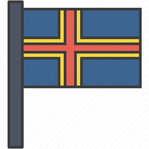 Aland, country, european, flag icon - Download on Iconfinder