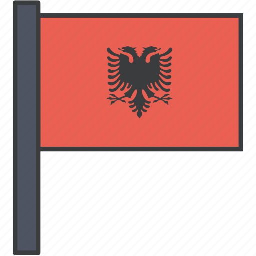 Albania, albanian, country, european, flag, national icon - Download on Iconfinder