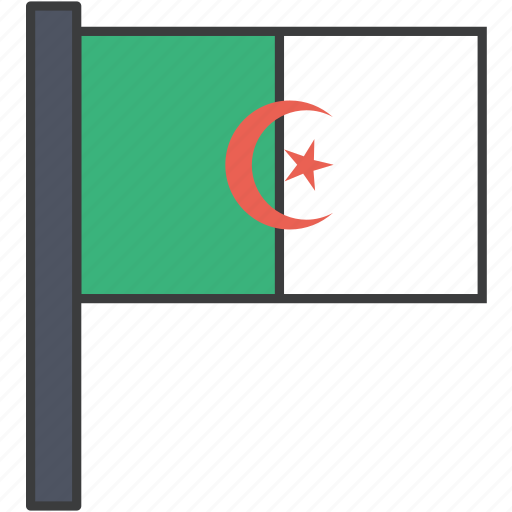 African, algeria, algerian, country, flag, national icon - Download on Iconfinder