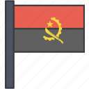 african, angola, country, flag 
