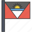 antigua, barbuda, country, flag 