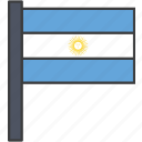 argentina, argentinian, country, flag, national