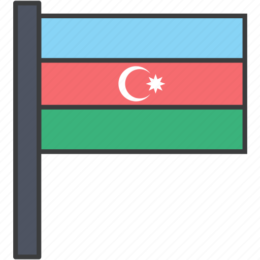 Asian, azerbaijan, country, flag, national icon - Download on Iconfinder