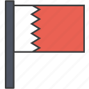 asian, bahrain, bahraini, country, flag, national