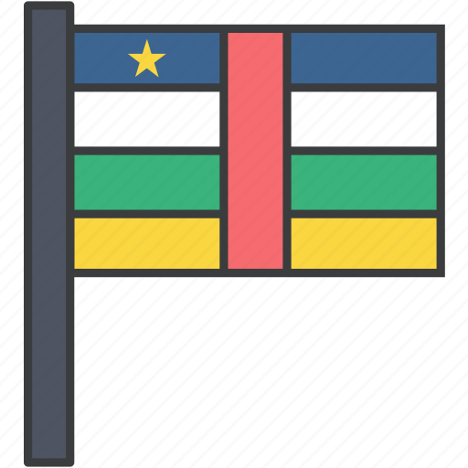 African, central, country, flag, republic, national icon - Download on Iconfinder