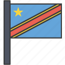 african, congo, country, democratic, flag, national 