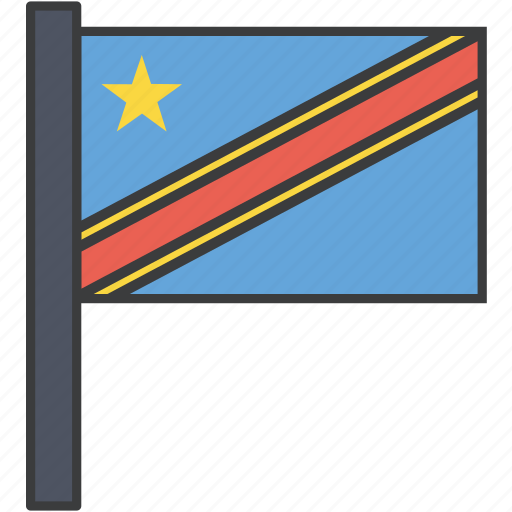 African, congo, country, democratic, flag, national icon - Download on Iconfinder