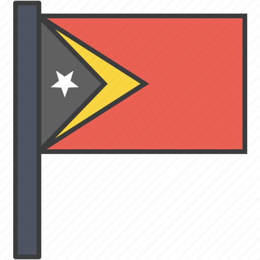 Asian, country, east, flag, timor, timorean, national icon - Download on Iconfinder
