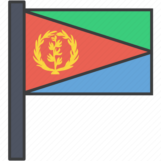 African, country, eritrea, flag, eritrean, national icon - Download on Iconfinder