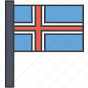 country, european, flag, iceland, icelandic, national 