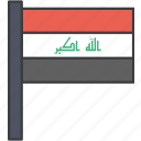 asian, country, flag, iraq, iraqi, national