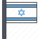 asian, country, flag, israel, national