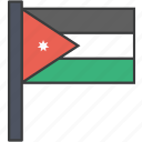 asian, country, flag, jordan, jordanian, national