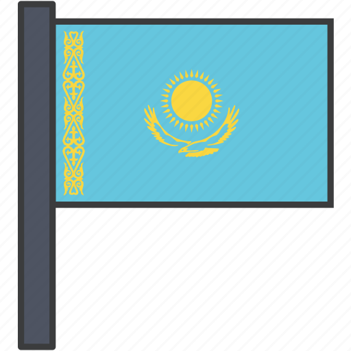 Asian, country, flag, kazakh, kazakhstan, kazakhstani, national icon - Download on Iconfinder