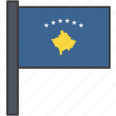 country, european, flag, kosovan, kosovo, national 