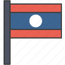 asian, country, flag, laos, laotian, national