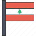 asian, country, flag, lebanese, lebanon, national