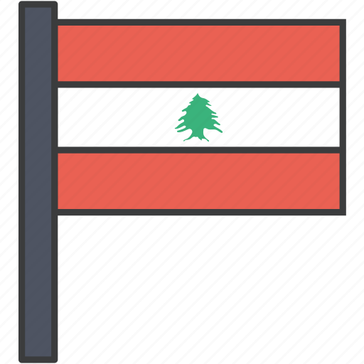 Asian, country, flag, lebanese, lebanon, national icon - Download on Iconfinder