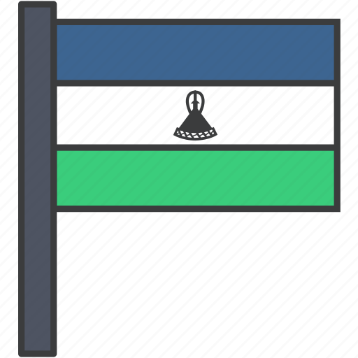 African, country, flag, lesotho, lesothan, national icon - Download on Iconfinder