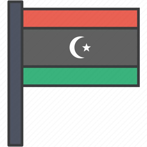 African, country, flag, libya, libyan, national icon - Download on Iconfinder