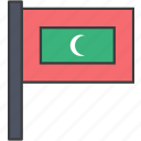 asian, country, flag, maldives, national