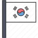 asian, country, flag, korea, korean, south, national