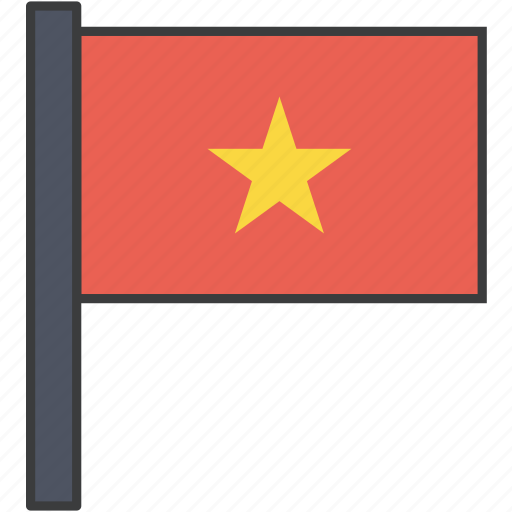 Asian, country, flag, vietnam, vietnamese, national icon - Download on Iconfinder