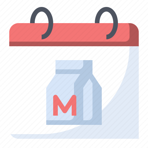 Calendar, food, healthy, milk icon - Download on Iconfinder