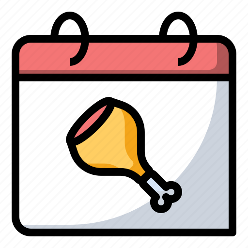 Calendar, chicken, food, meat, poultry icon - Download on Iconfinder