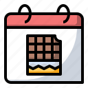 calendar, chocolate, cocoa, food