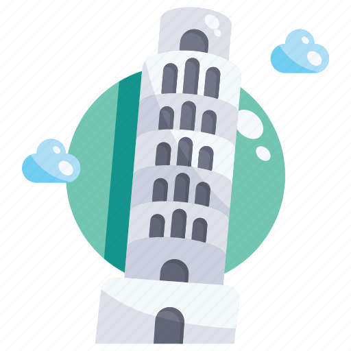Building, landmark, leaning, of, pisa, tower icon - Download on Iconfinder