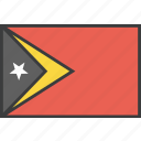 asian, country, east, flag, timor, timorean