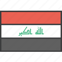 asian, country, flag, iraq, iraqi