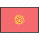 asian, country, flag, kyrgyzstan