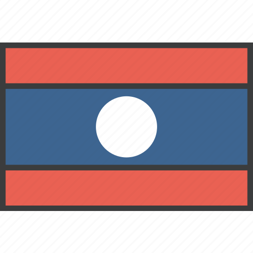 Asian, country, flag, laos icon - Download on Iconfinder