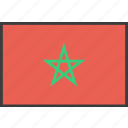 african, country, flag, morocco