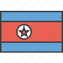 asian, country, flag, korea, korean, north