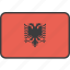 albania, albanian, country, european, flag, national 