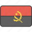african, angola, country, flag, national 