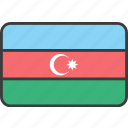 asian, azerbaijan, country, flag, national