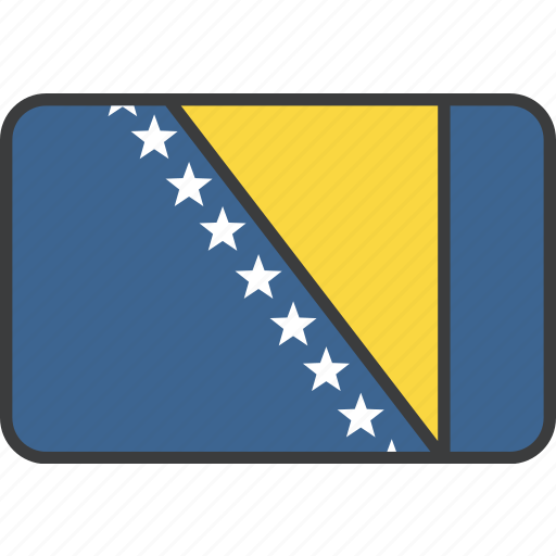 Bosnia, country, european, flag, herzegovina, national icon - Download on Iconfinder