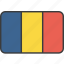 african, chad, country, flag, national 