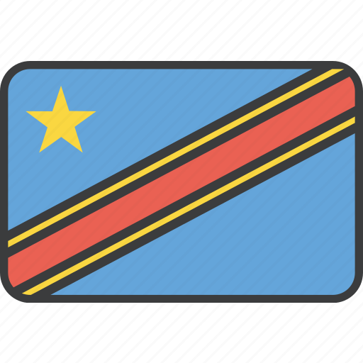 African, congo, country, democratic, flag, national icon - Download on Iconfinder
