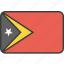 asian, country, east, flag, timor, timorean, national 