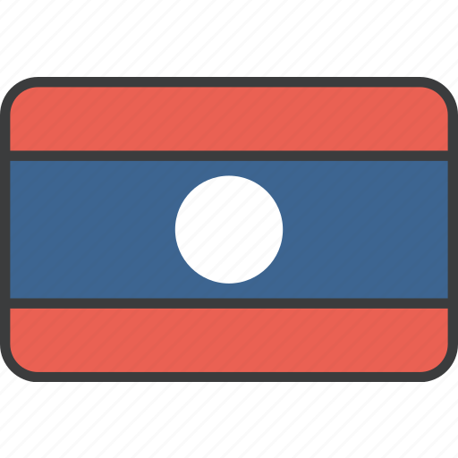 Asian, country, flag, laos, national icon - Download on Iconfinder