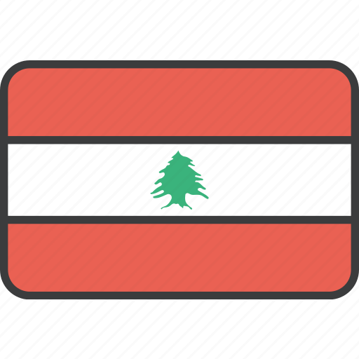 Asian, country, flag, lebanese, lebanon, national icon - Download on Iconfinder