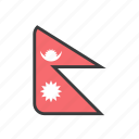 asian, country, flag, nepal, nepali, national