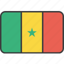 african, country, flag, senegal, national 